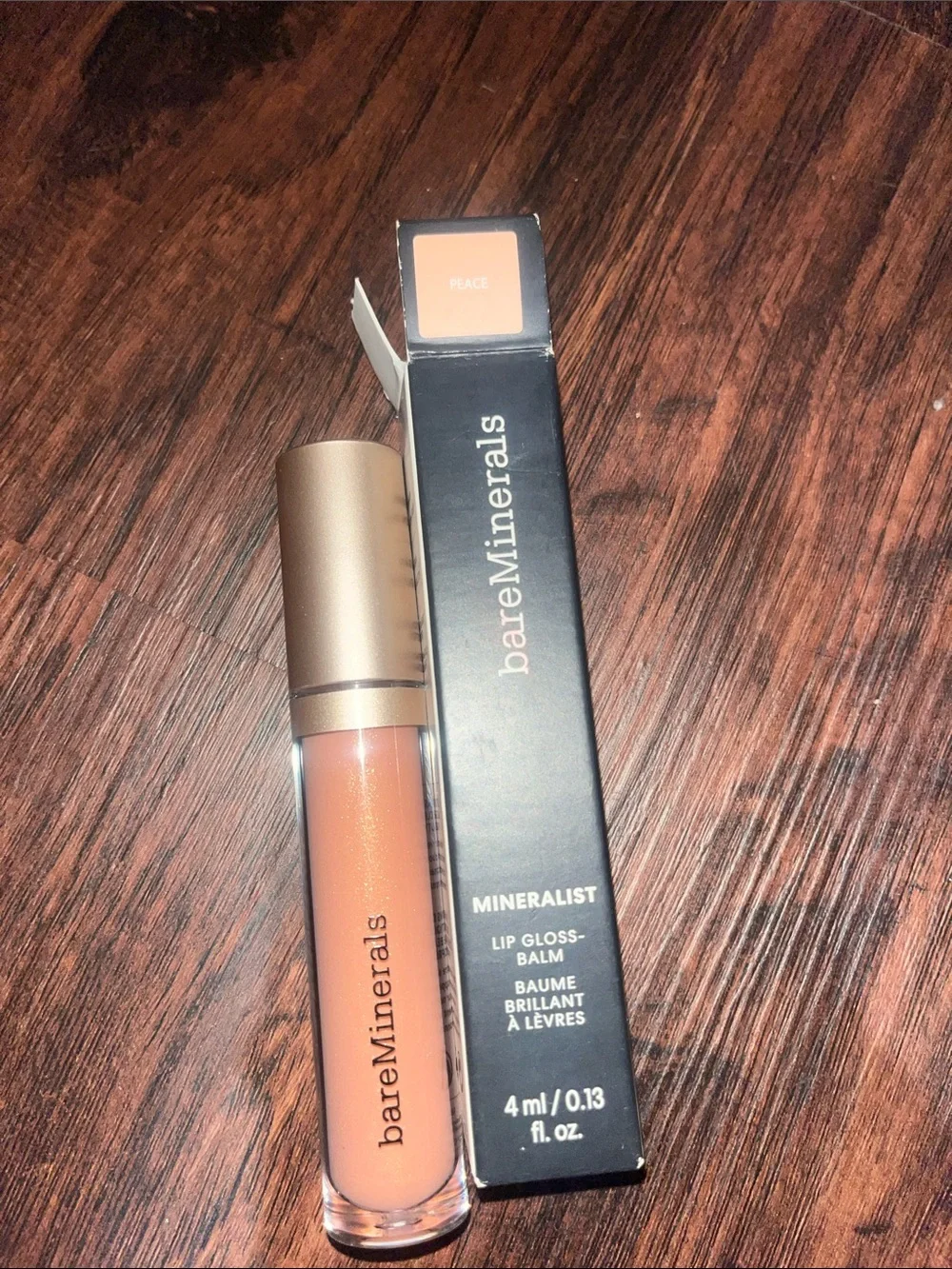 bareMinerals Lip Gloss Balm in PEACE Brand New Never Used.